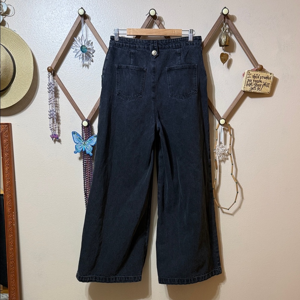 Vestique Charcoal Wide-Leg Jeans - Picture 7 of 8